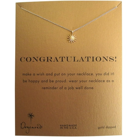 - Dogeared Congratulations Gold Dipped Starburst Reminder Boxed Necklace - MG1111