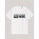 thumbnail image 3 of Men's "God Wins" Graphic T-Shirt - 100% Cotton, Breathable & Comfortable, Casual Round Neck Short Sleeve Tee with Desert Canyon Print, Ideal for Summer, 3 of 4