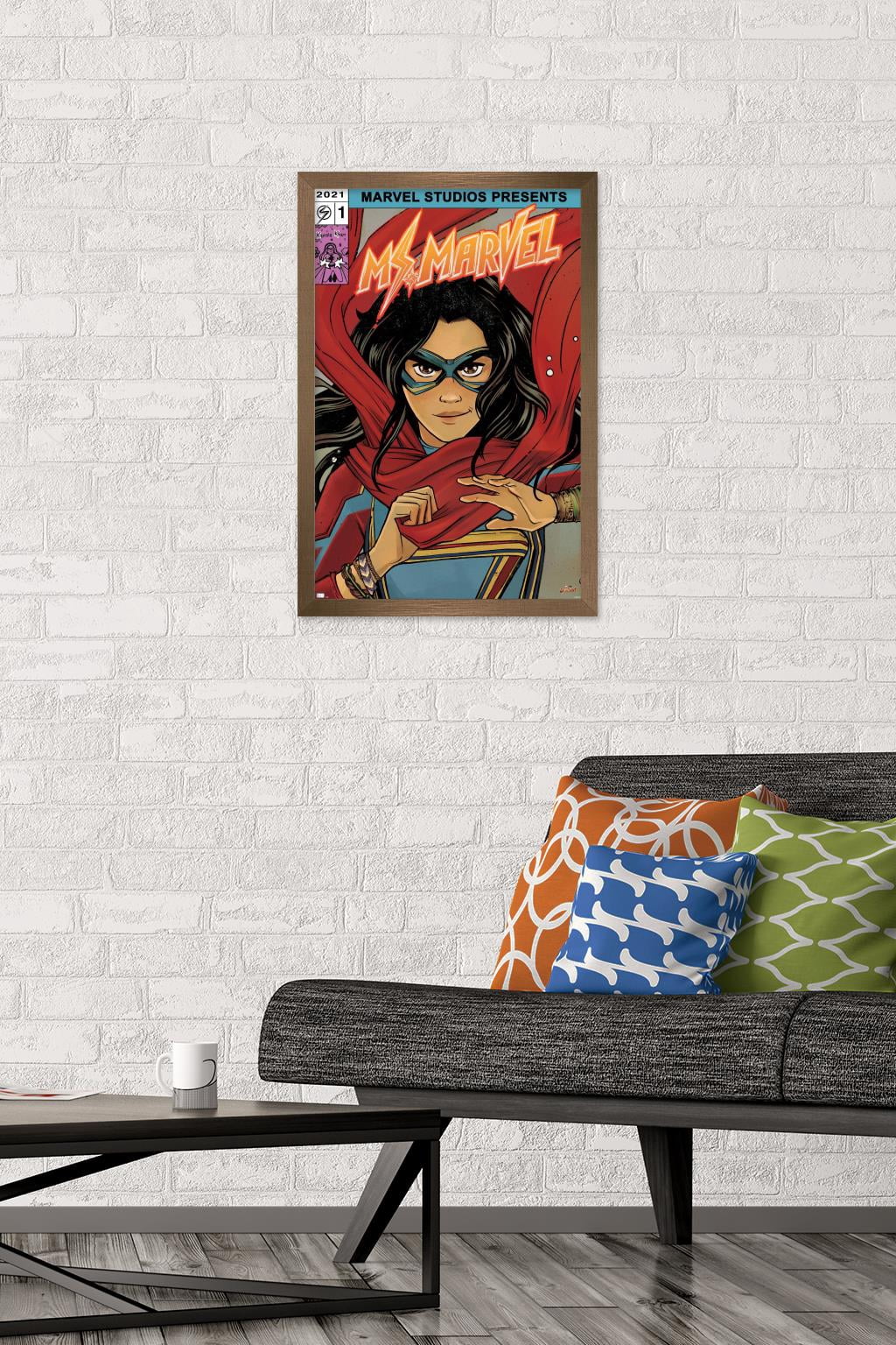 Marvel Ms. Marvel - Comic Wall Poster, 14.725" x 22.375" Framed