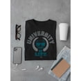 thumbnail image 3 of University of Life - Dark Emoji College Style Graphic Men's T-shirt, 3 of 4