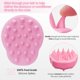 thumbnail image 2 of Cepillo de champú masajeador del cuero cabelludo con cerdas de silicona suaves y flexibles para el cuidado del cabello y relajación de la cabeza para la caspa y el crecimiento del cabello, rosa, 2 of 3