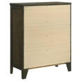 thumbnail image 3 of Wily Tall Dresser Chest, Dark Brown Wood, 4 Drawer, Round Nickel Knobs, 3 of 5