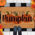 thumbnail image 2 of Binwennn Soft Blanket Autumn Welcome Pumpkin Welcome Velvet Mat Pumpkin Mat Thanksgiving Welcome Pumpkin Decorative Door Mat Household Mat Pumpkin Door Rug, 2 of 5