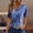 N-Blue, variant on Rinsvye Spring Women's Casual Floral Basics for Women Print Short Sleeve T Trashier Shirts Shirt Blouse Top Woman's Shirts Compression Shirts for Women Long Sleeve T Shirts Spandex