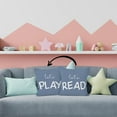 thumbnail image 5 of Kids Playroom Decor,Classroom Pillows Cover,Let''s Read Play Decorative 18 x 18 Throw Pillow Cover,Lets Play Read Kids Reading Corner Room Playroom Nursery Decor Reversible Pillowcase(Blue-2), 5 of 5