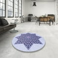 thumbnail image 4 of Ahgly Company Machine Washable Indoor Rectangle Transitional Periwinkle Purple Area Rugs, 3' x 5', 4 of 7