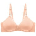 thumbnail image 1 of PEASKJP Wireless Bra V Neck Bralettes Padded Seamless Adjustable Straps Bra, Pink D, 1 of 3