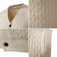 thumbnail image 6 of uikmnh Mens Sweater Sweater Coat Sleeveless Knitted Vest Casual Cardigan for Young Adults Lightweight Layering Piece Size:5XL, 6 of 6