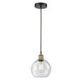 thumbnail image 2 of Innovations Lighting  Athens - 1 Light 8" Cord Hung Mini Pendant Black Antique Brass/Seedy, 2 of 5