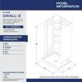 thumbnail image 4 of DreamLine 30 in. D x 60 in. W x 75 5/8 in. H Left Drain Acrylic Shower Base and QWALL-3 Backwall Kit In White, 4 of 11