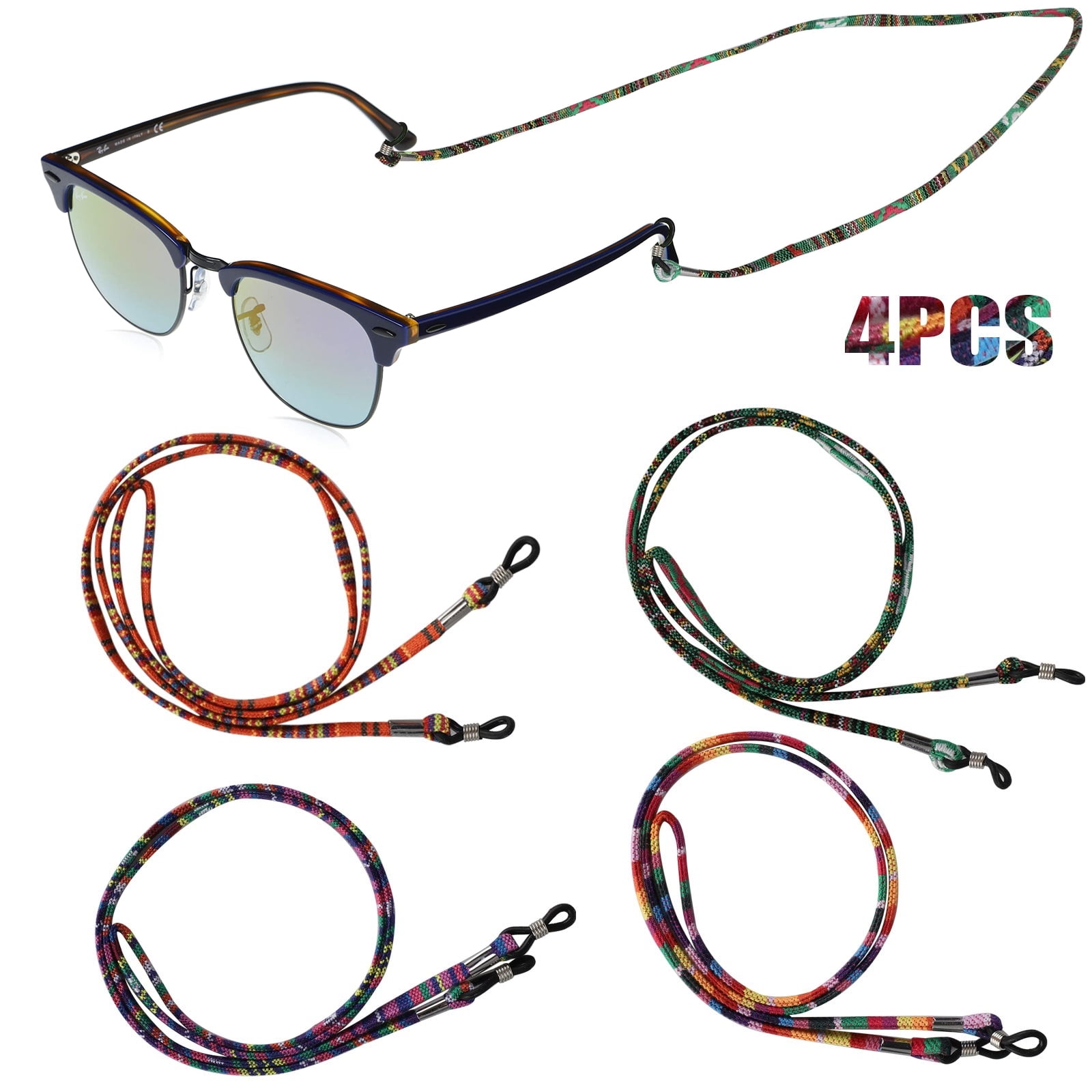 retainers 6 pcs thin flat adjustable eyewear glasses holders cords 