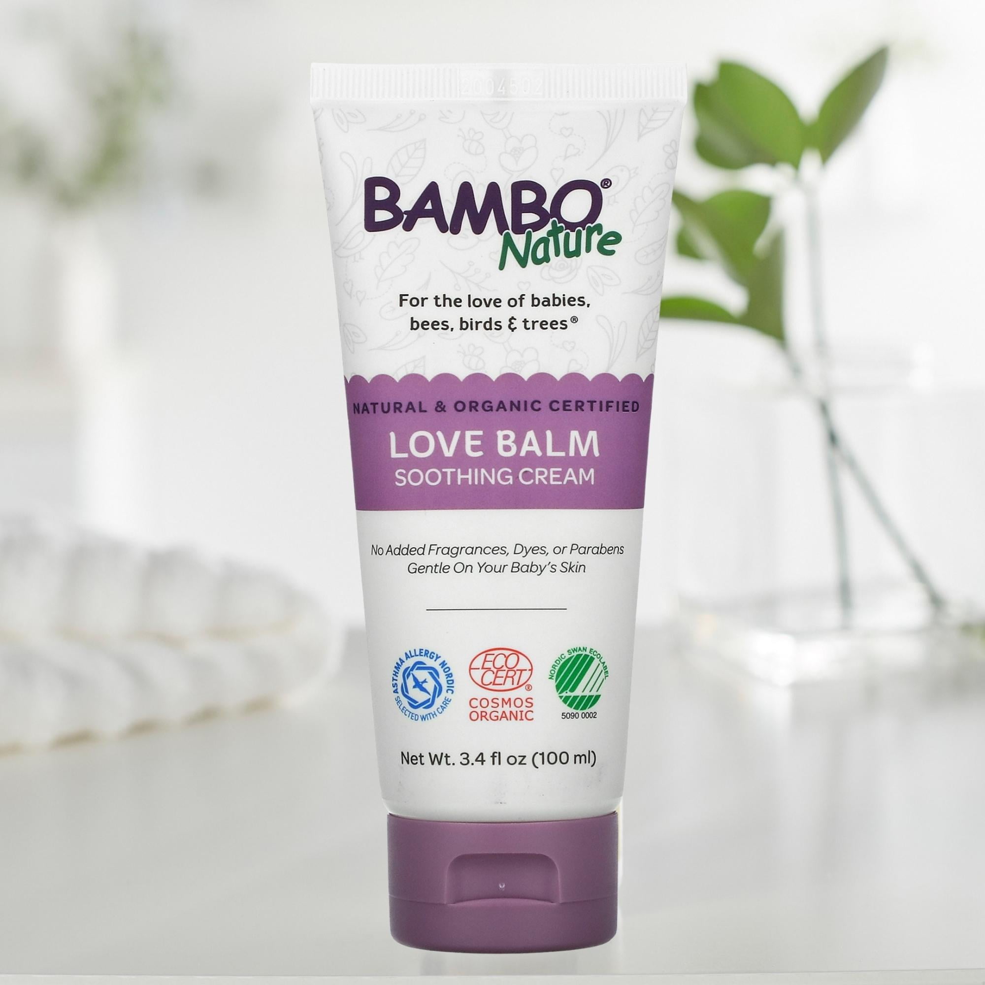 Bambo Nature Love Balm Soothing Cream for Babies - Unscented, 3.4 oz, 6 Ct
