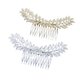 thumbnail image 5 of Nvzi Horquillas para el pelo de boda con flores para novias, peinetas con perlas de cristal, pinzas para el pelo, tocado, accesorios para el pelo de boda dorados, joyas - doradas, 5 of 5