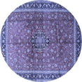 thumbnail image 1 of Ahgly Company Machine Washable Indoor Round Persian Blue Traditional Area Rugs, 7' Round, 1 of 4