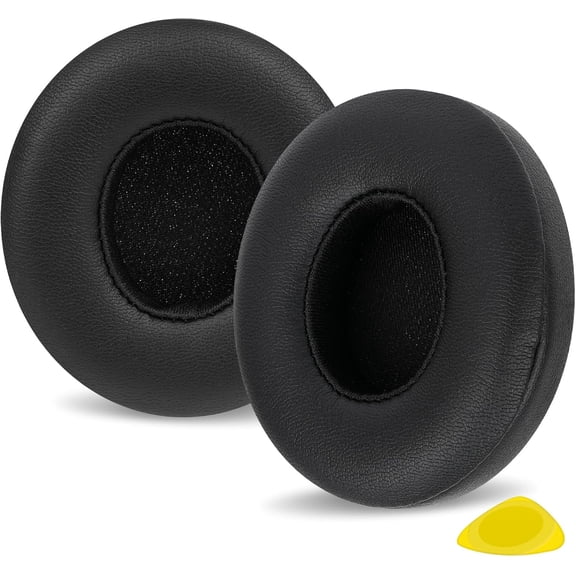 Replacement Ear Pads for Beats Solo 4 Wireless On-Ear Headphones Ear Cushions, Ear Covers, Headset Earpads (Protein Leather/Black)
