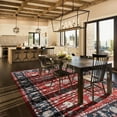thumbnail image 3 of Wondo Boho Vintage 9x12 Feet Area Rug Low-Pile Soft Stain-Resistant Carpet for Living Room, Bedroom, Dining Room Red with Non-Slip Backing, 3 of 8