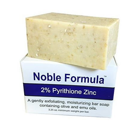 Noble Formula 2% Pyrithione Zinc (ZnP) Bar Soap 3.25 oz  Hand Crafted in the USA, Especially Formulated for Those with Psoriasis, Eczema, Dry and Sensitive
