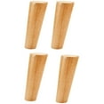 thumbnail image 2 of Wooden table legs, wooden feet, furniture feet, sofa feet with mounting plates & screws for cabinet, sofa, coffee table, TV cabinet and other furniture legs, 2 of 7