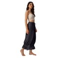 thumbnail image 7 of Yungyresw Women's Casual Bloomer Pants Ruffled Lace Trim Drawstring Lounge Pants Wide Leg Harem Pants Women With Pockets Black L, 7 of 7