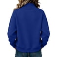thumbnail image 6 of LTTVQM Womens Oversized Quarter Zip Up Sweatshirts Half Zip Pullover Cropped‑Style Fall‑Winter Street Tops, 6 of 7