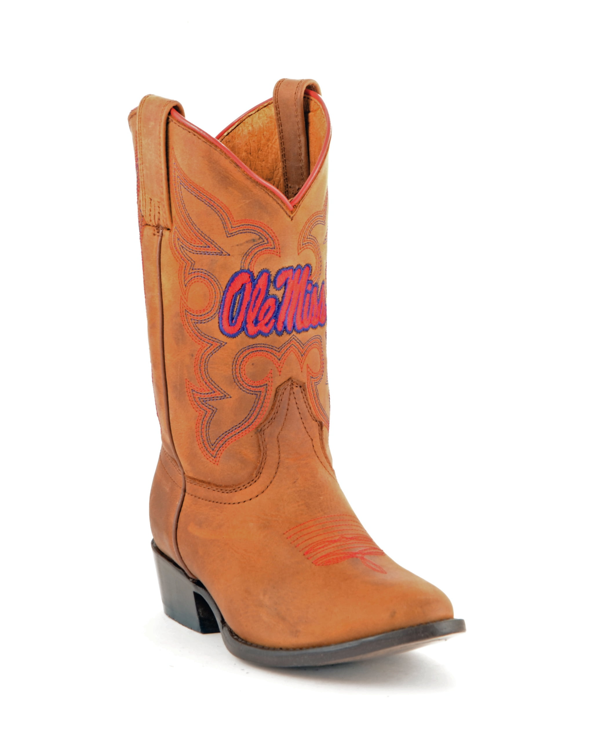 Gameday New Boys Honey Leather University of Mississippi Cowboy Boots by GameDay Boots