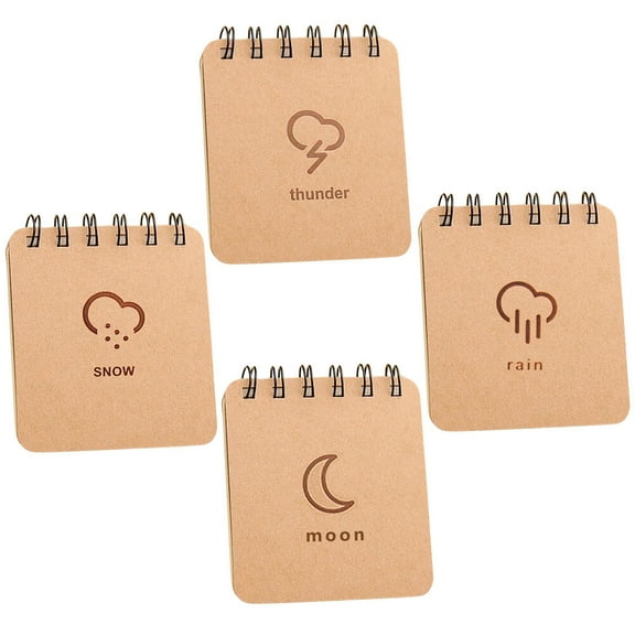 unbranded 4Pcs Pocket Notebook Small Memo Pad Portable Notepad Mini Pocket Notebook