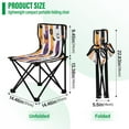 thumbnail image 3 of 600D Oxford Camping Chair Portable Foldable Chair Supports 220 lbs for Picnic, Fishing, Backpacking Stripes Halloween Element, 3 of 8