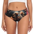 thumbnail image 1 of Fotbe Colorful Flower German Shepherd Calzones Estampados para Mujer – Ropa Interior de Algodón, Cómoda, Suave y Elástica-XX-Large, 1 of 6