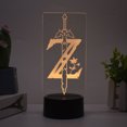 thumbnail image 1 of Luz nocturna LED 3D Zelda's Masters Swords que cambia de color, 1 of 1