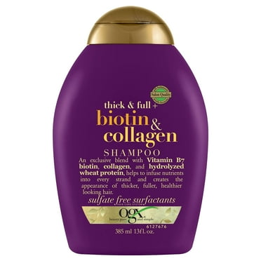 OGX Thick & Full   Biotin & Collagen Shampoo for Thin Hair, Paraben Free, 13 fl oz