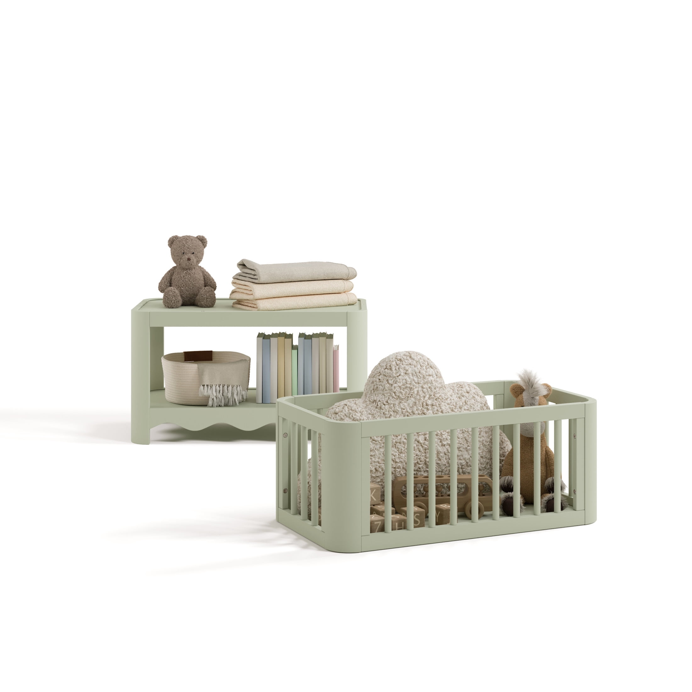 Storkcraft Casablanca 3-in-1 Convertible Bassinet, Sage