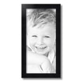 thumbnail image 2 of ArtToFrames 9" x 19" Satin Black Double Step Lip Picture Frame, 9x19 inch Black Wood Poster Frame (WOM-1418), 2 of 7