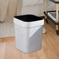 thumbnail image 2 of Pequeño bote de basura, contenedor de basura, cesta con , cuadrado, cesta de basura de 14 litros, cubo de basura para sala de estar, baño, ,, 2 of 5