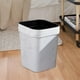 thumbnail image 2 of Pequeño bote de basura, contenedor de basura, cesta con , cuadrado, cesta de basura de 14 litros, cubo de basura para sala de estar, baño, , Blanco Macarena Bote de basura, 2 of 5