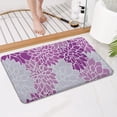 thumbnail image 4 of Purple Floral and Petal Pattern Bathroom Rugs Mat,Non Slip Microfiber Bathroom Rug,Rubber Backing,Soft Bathroom Mats for Bathroom Floor,Tub and Shower,17x27in(43x68cm), 4 of 5