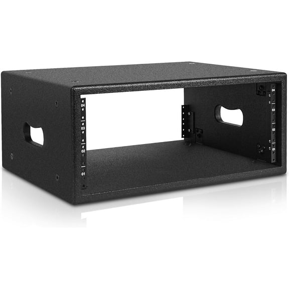 Sound Town 4U Studio Rack with 4-Space, Baltic Birch 0.7" (18mm)Plywood with Polyurea Coating, for Recording Room, Home Studio (SDRK-4PU)