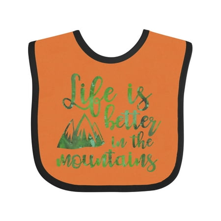 

Inktastic Life s Better Mountains Gift Baby Girl Bib
