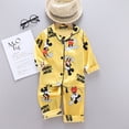 thumbnail image 1 of Disney Mickey Mouse Children Pajamas Suit Silk Satin Long Sleeve Top+Trousers 2Pcs Baby Boys Girls Cartoon Satin Set Nightgown5T Gao Jinjia LED, 1 of 2