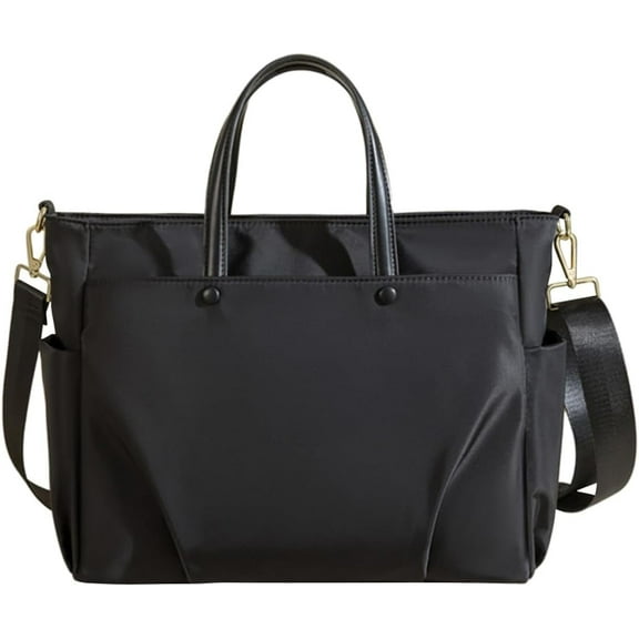 HMSHA Laptop Tote Bag for Men Women Computer Work Bag with Trolley Sleeve Waterproof Handbag Shoulder Bag 15-16L