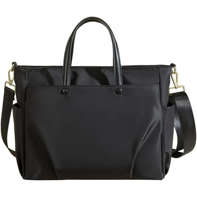 LHSHID Laptop Tote Bag for Men Women Computer Work Bag with Trolley Sleeve Waterproof Handbag Shoulder Bag 15-16L