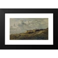 thumbnail image 2 of Charles François Daubigny 14x10 Black Modern Framed Museum Art Print Titled - Coastal Landscape in Normandy (Villerville-Sur-Mer) (1868), 2 of 5