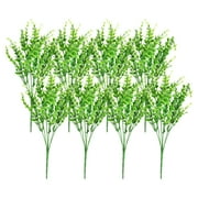 Cornucopia Artificial Shrubs (8-Pack); Faux Plastic Leafy Greenery Imitation Boxwood Plants for Decorating Indoor & Outdoor