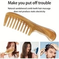 thumbnail image 3 of QJUHUNG 1pcs Exquisite Natural Sandalwood Wide-Tooth Hair Comb - Anti-Static  Handcrafted for All Hair Types  Gentle Detangling  Wide Spaced Teeth  Ergonomic Sandalwood Handle for Comfort, 3 of 6