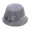 Grey, variant on ruhuadgb Elegant Solid Color Women Floral Ribbon Linen Bowler Sun Hat Fedoras Bucket Cap