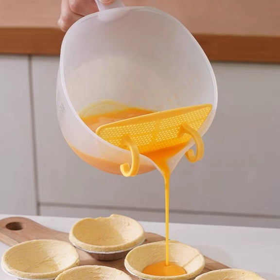 XINGAG Egg Wash And Batter Mixing Bowl With Fine Mesh Strainer For Baking And Cooking Kitchen Gadgets