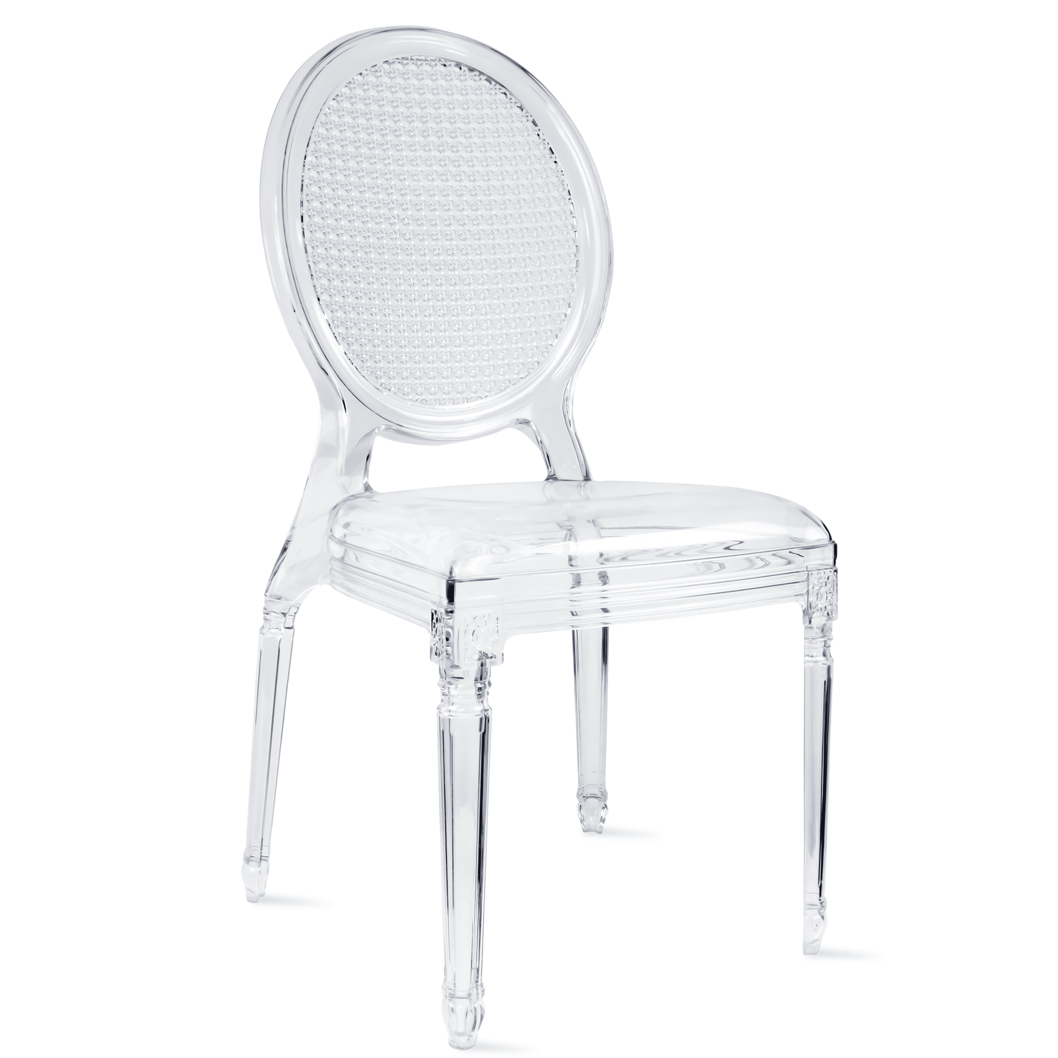 Homelala Clear Ghost Side Chair Dining Room Chair Clear Accent Seat