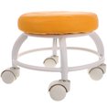 thumbnail image 1 of Rotating Low Stool With Wheels Rolling Stool Pedicure Spa Chair Pu Cushioned Massage Stools orange Rolling Beauty Stool For Nail Chair And Shoe Changing, 1 of 8