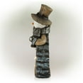 thumbnail image 5 of Alpine Corporation 21"H Indoor/Outdoor Snowman Statue Decoration with Carved Wood Look and LED Lights , Christmas Decoration, 5 of 13