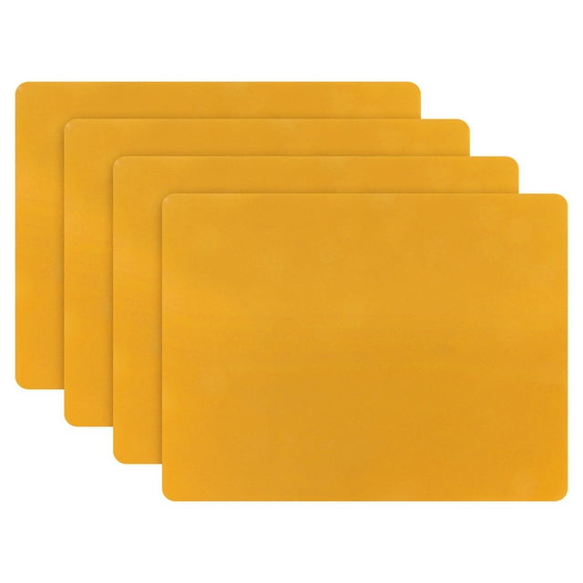 Aspire 4PCS Thickened Non-Slip Heat-Resistant Silicone Placemats Cutting Hot Mats Tablemats-Orange