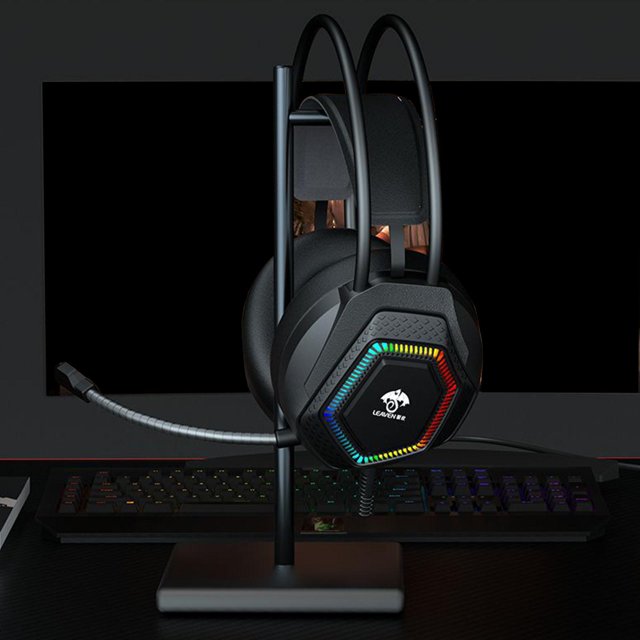 Auriculares para juegos con cable G70 con micrófono Auriculares supraaurales USB para PC Computadora portátil Plataformas múltiples para Negro Yotijar Auriculares para juegos con cable